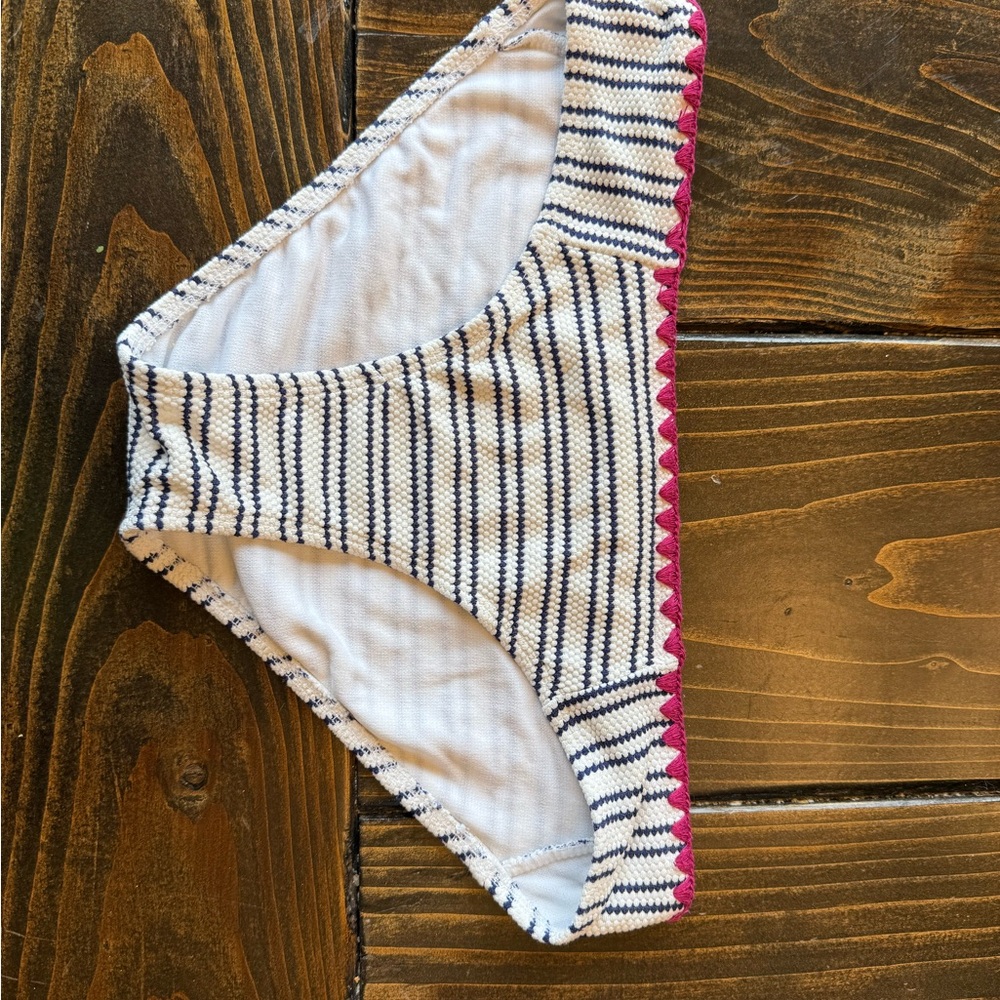 SO Striped Bikini Bottom - Navy and Pink